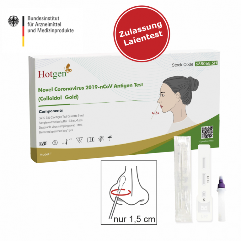 HOTGEN Novel Coronavirus 2019-nCoV Antigen Test (Hygienische Einzelverpackung) 