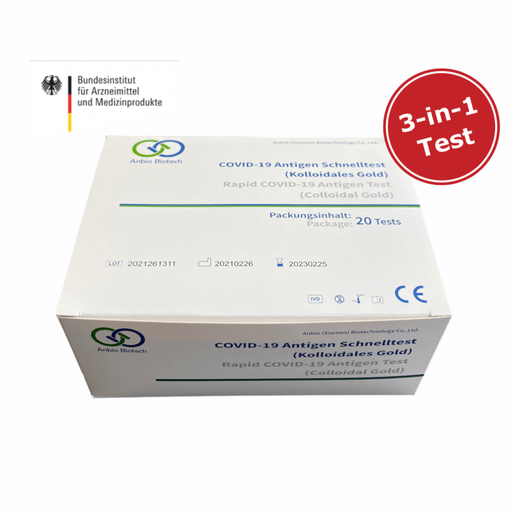 **LOLLY-TEST ** ANBIO COVID-19 Antigen-Schnelltest 3-in1